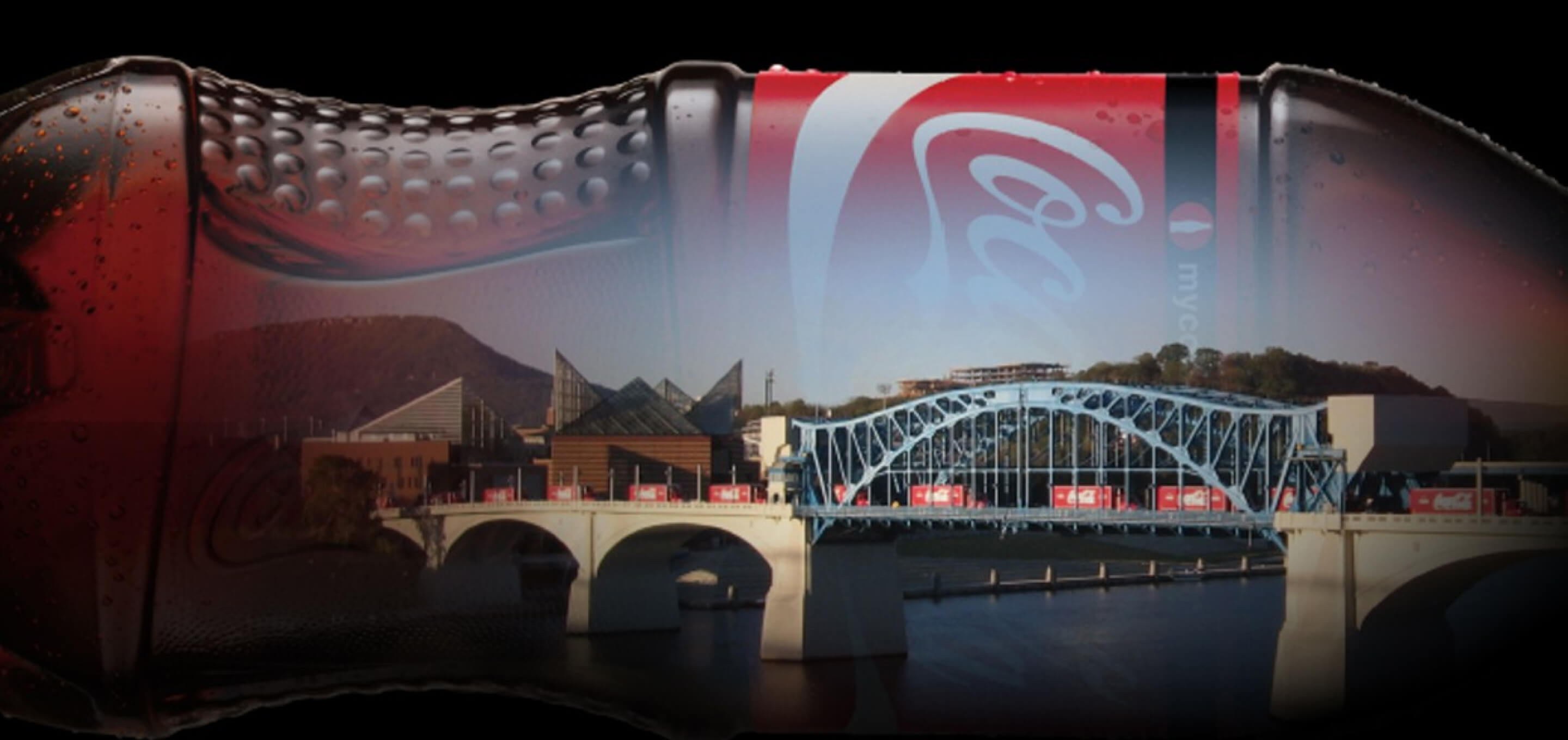 Illustrative background image of Coca Cola Bottling co
